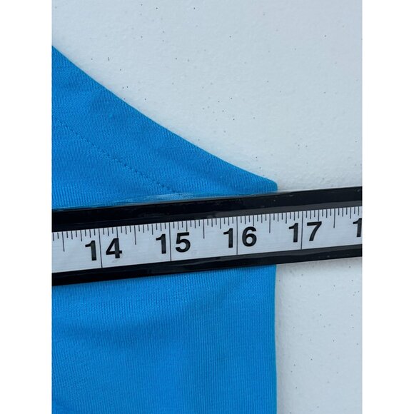 Loft Lou & Grey Blue Maxi Dress Large Sleeveless Strappy Flowy Summer Sundress - Picture 5 of 11